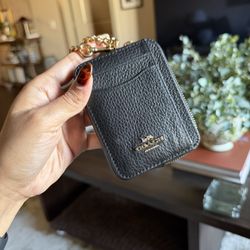 Coach Leather Wallet With Chain 