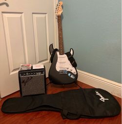 Squier Stratocaster electric guitar bundle
