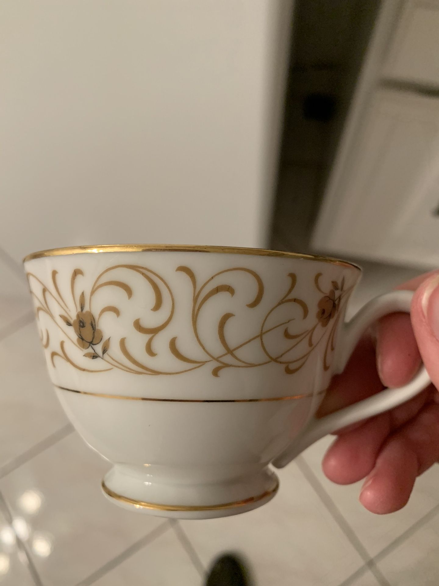 Rare rose China cup plates creamer and more