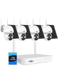Brand New Solar Wireless Security Camera System (4-Cam + 1TB)