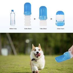 Pet Water Bottle Portable for Walking Lightweight Foldable 400ml Leak Proof Puppy Travel Water Dispenser