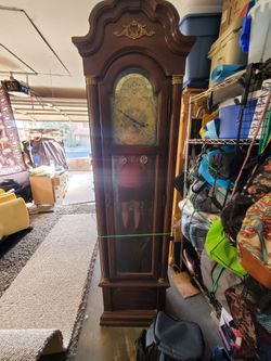 Tall Grandfather Clock Wood Cabinet