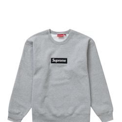 Supreme Box Logo Crewneck (FW22) Heather Grey