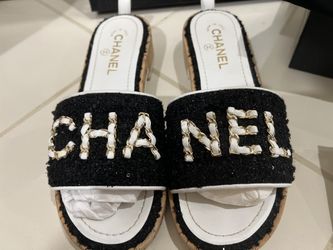 Authentic Chanel Tweed Mules 