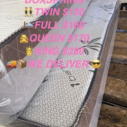 Twin. Full. Queen. King. Mattress And Box Spring (bed)