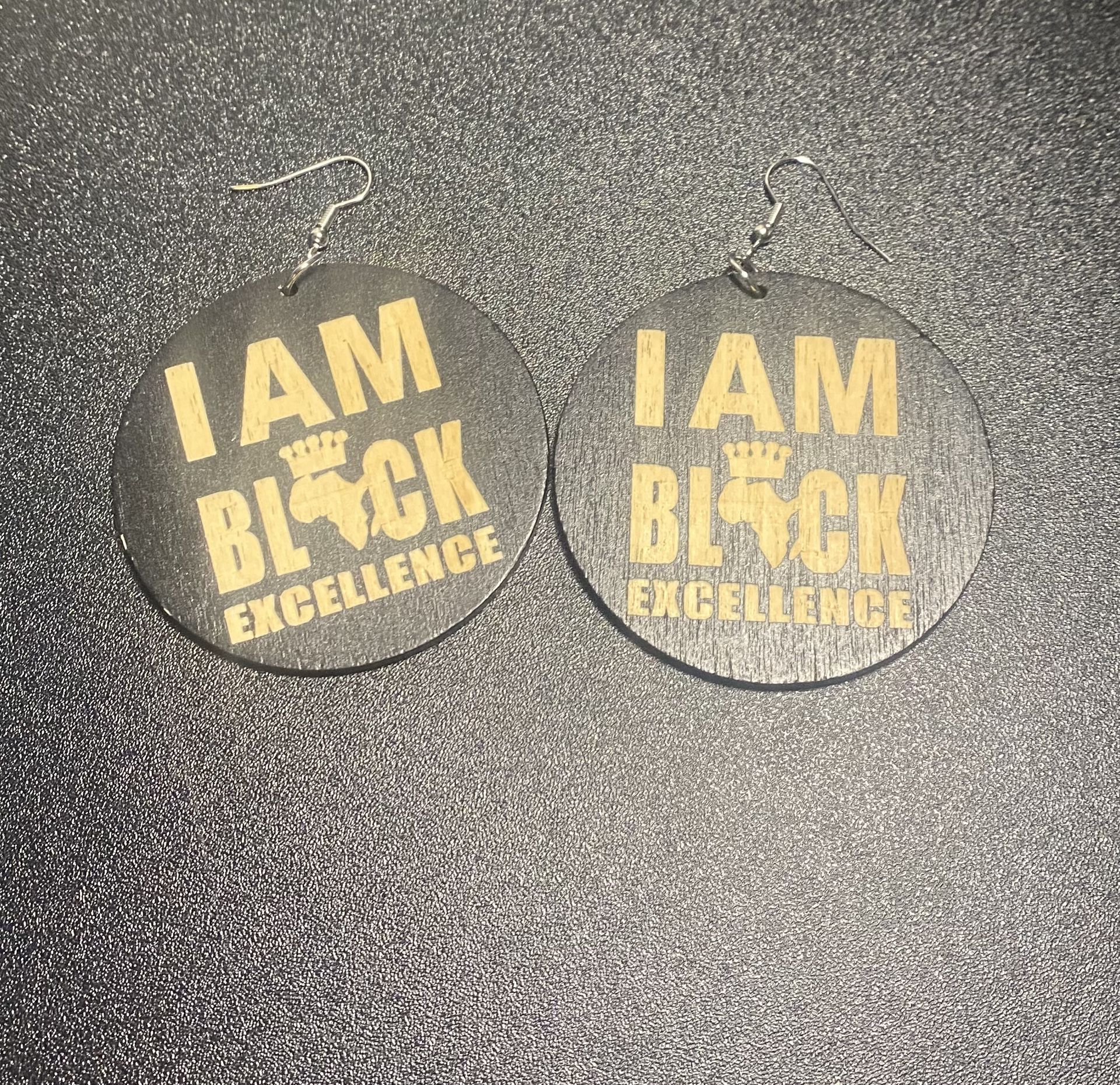 I Am Black Earrings