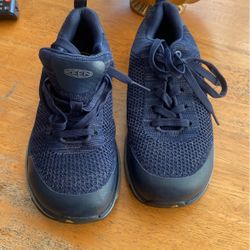 KEEN Utility Women's Sparta Work Shoe, Blue/Grey Flannel Size 6M.