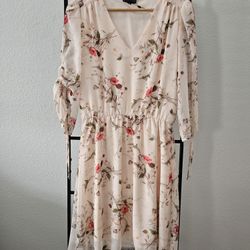 🌸 NWT Bobeau Floral Botanical Dress – Size M 🌸
