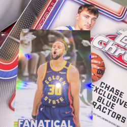 Stephen Curry Topps Chrome Fanatical Case Hit Warriors NBA Flagg