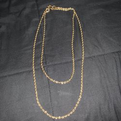 Gold Rope Chain Set