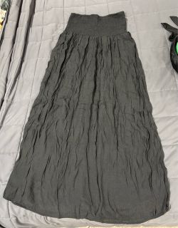 SHEIN long black swim suit cover up skirt w/ side slit sz medium