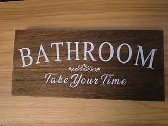 Rustic Bathroom Ruler Sign Vintage Bathroom Wooden Signs Farmhouse Wall 