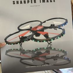 NEW Sharper Image Video Camera Drone With Led Lights