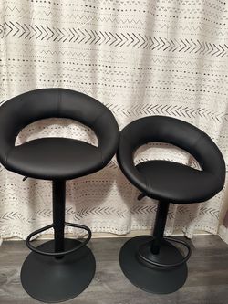 Black Barstools Faux Leather