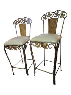 (2) Vintage Very Ornate Chairs