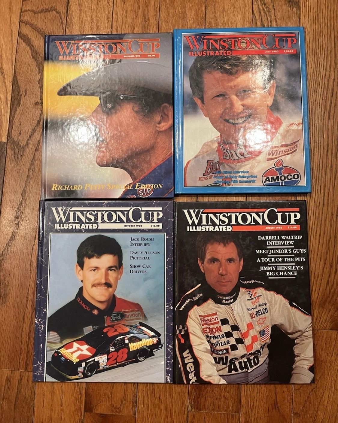 NASCAR Racing Winston Cup Illustrated Hardcover Book Lot Set 4 Vintage 90s 1992
