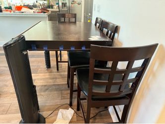 Dining table and chairs