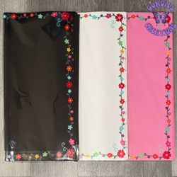 Flower Border Floral Bouquet Wrapping Paper