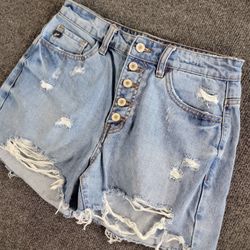 KanCan Distressed Denim Shorts Size S