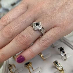 Sapphire Diamond Ring