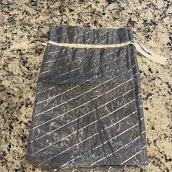 SILVER & GREY STRIPED CHRISTMAS BAG