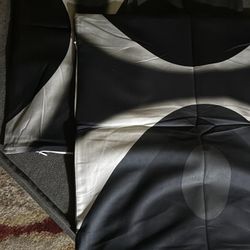 Black & White Abstract Square Pillow Covers 