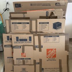 Assorted Home Depot Moving Boxes