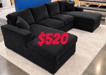 U shape doubel chaise couch