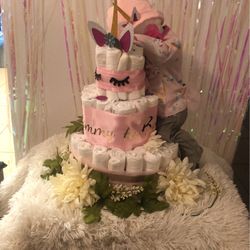Baby shower Pony pamper cake with baby