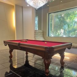 Pool table 8ft Ohaulsen  ( free delivery & set up & new color felt of your choice )