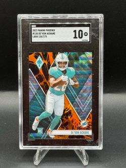 2023 Panini Phoenix Lava #130 De’Von Achane RC #/175 SGC GM GEM MINT 10