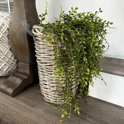 Basket With Greenery 