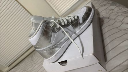 Nike Dunk High Silver Metallic Sneakers