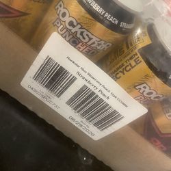 Rockstar Strawberry Peach Energy Drink Case 12 Pack 