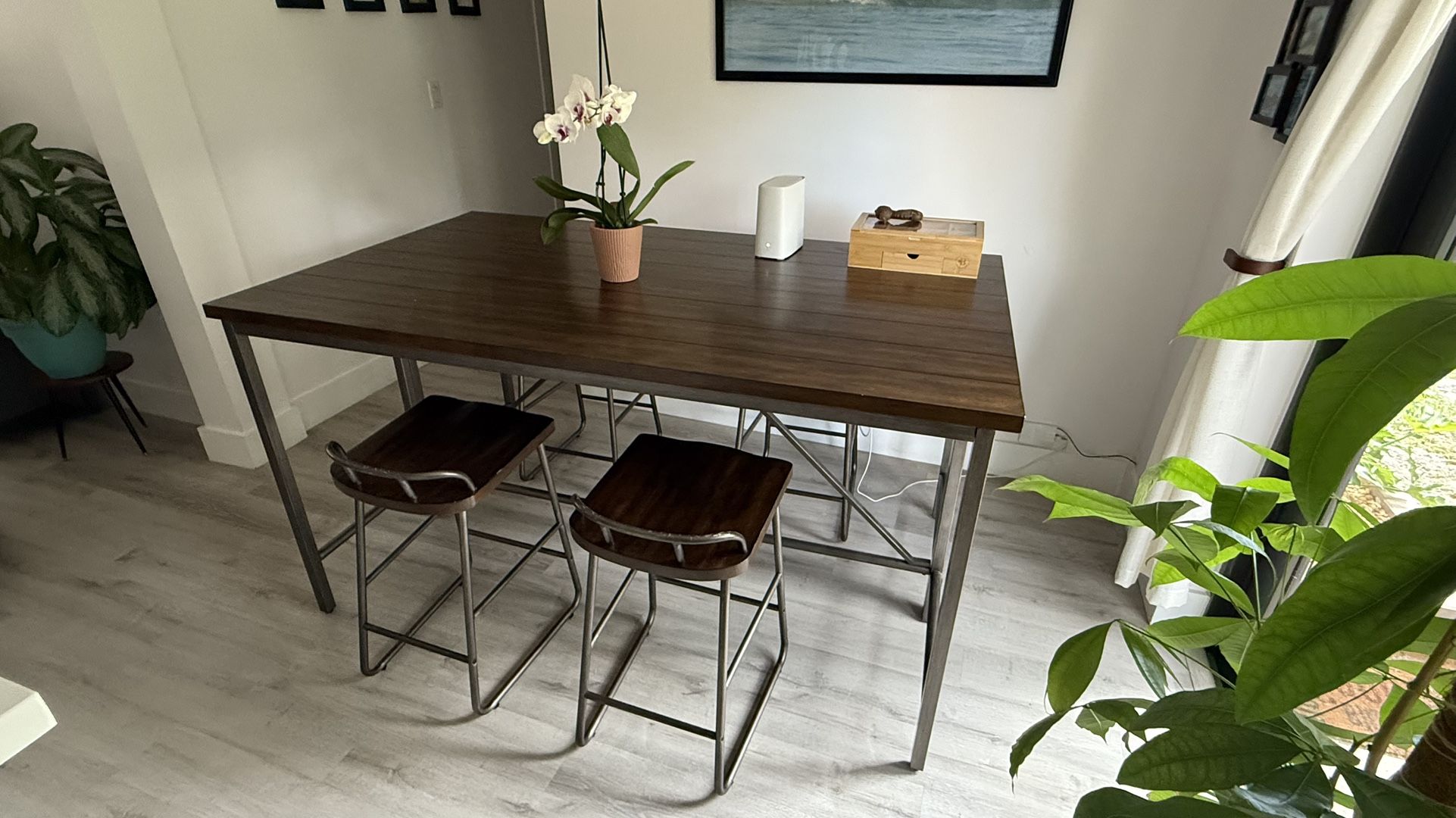 Bar Table -Bridgetown Brown Counter Height Dining Table – $100