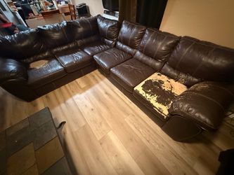 Brown sectional