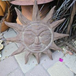 Vintage Cast Iron Sun Wall Decor