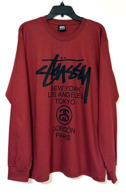 BRAND NEW Stussy International World Tour.  Long Sleeve Jersey Chapter.  Size LARGE.  BRAND NEW without tags.  100% Authentic! Slight Print Shift.  No