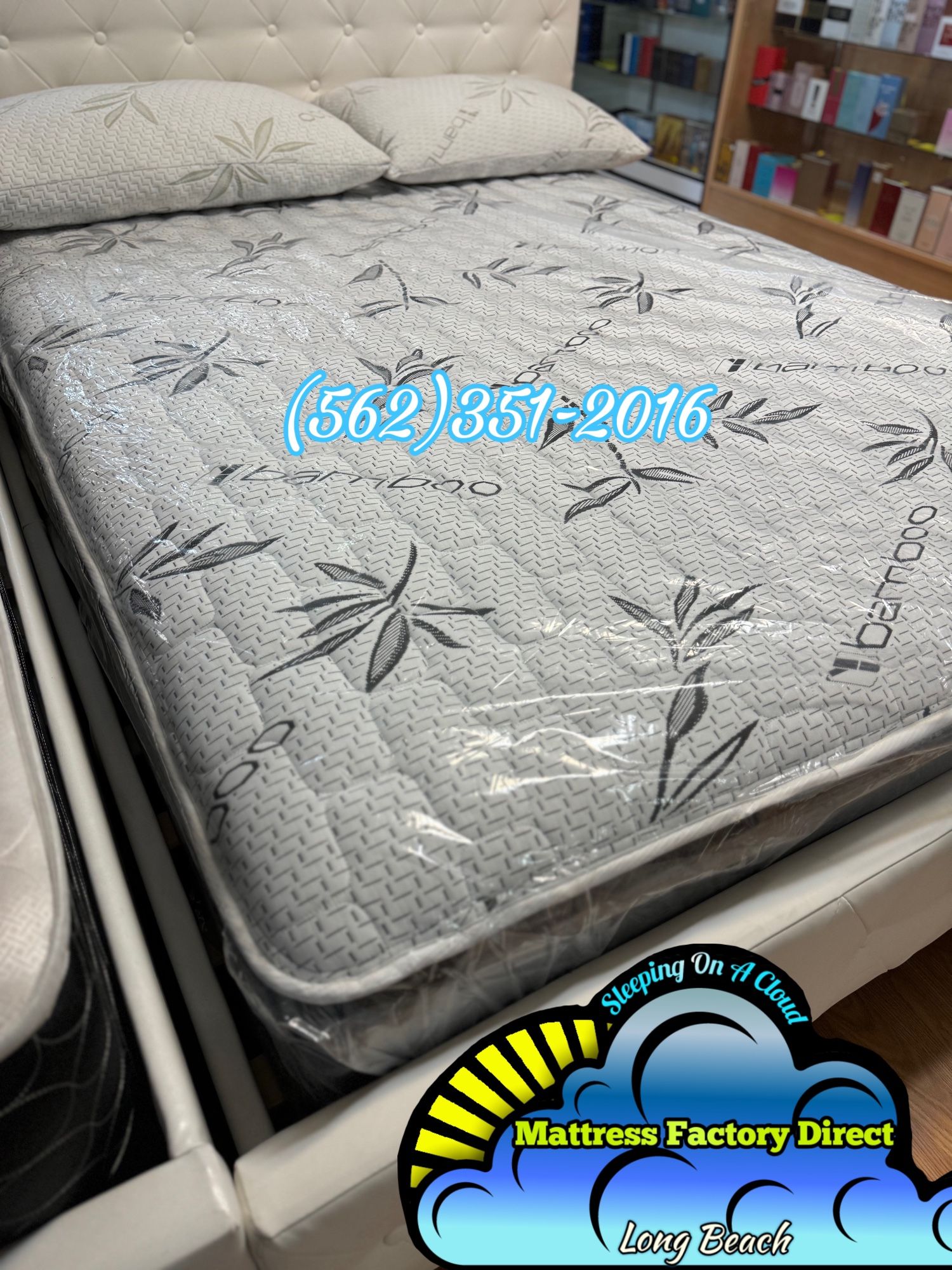 Queen Black Bamboo Medium Firm Mattress