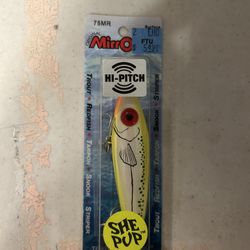 Top Water Fishing Lure Mirrolure She Pup Pearl Chartreuse 