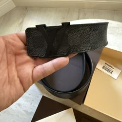 Louis Vuitton Belt Initiales Damier Graphite Black/Grey