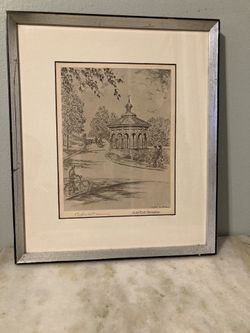 Vintage Signed Pencil Art