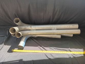 5 Steel Exhaust Pipes 3ft long 2.5 and 3 inch