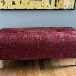 Berry Red 48” Tufted Bench / Ottoman