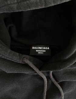 Balenciaga STRIKE 1917 HOODIE OVERSIZED IN BLACK