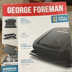 George Foreman 4-Serving Grill & Panini - New in Box, Removable Plates, Black