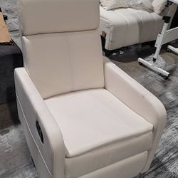 Swivel Rocking Recliner Chair for Adults, Rocker Nursery Glider Chair for Living Room Bedroom, Upholstered Fabric Reclining Single Sofa Chair(Beige) $