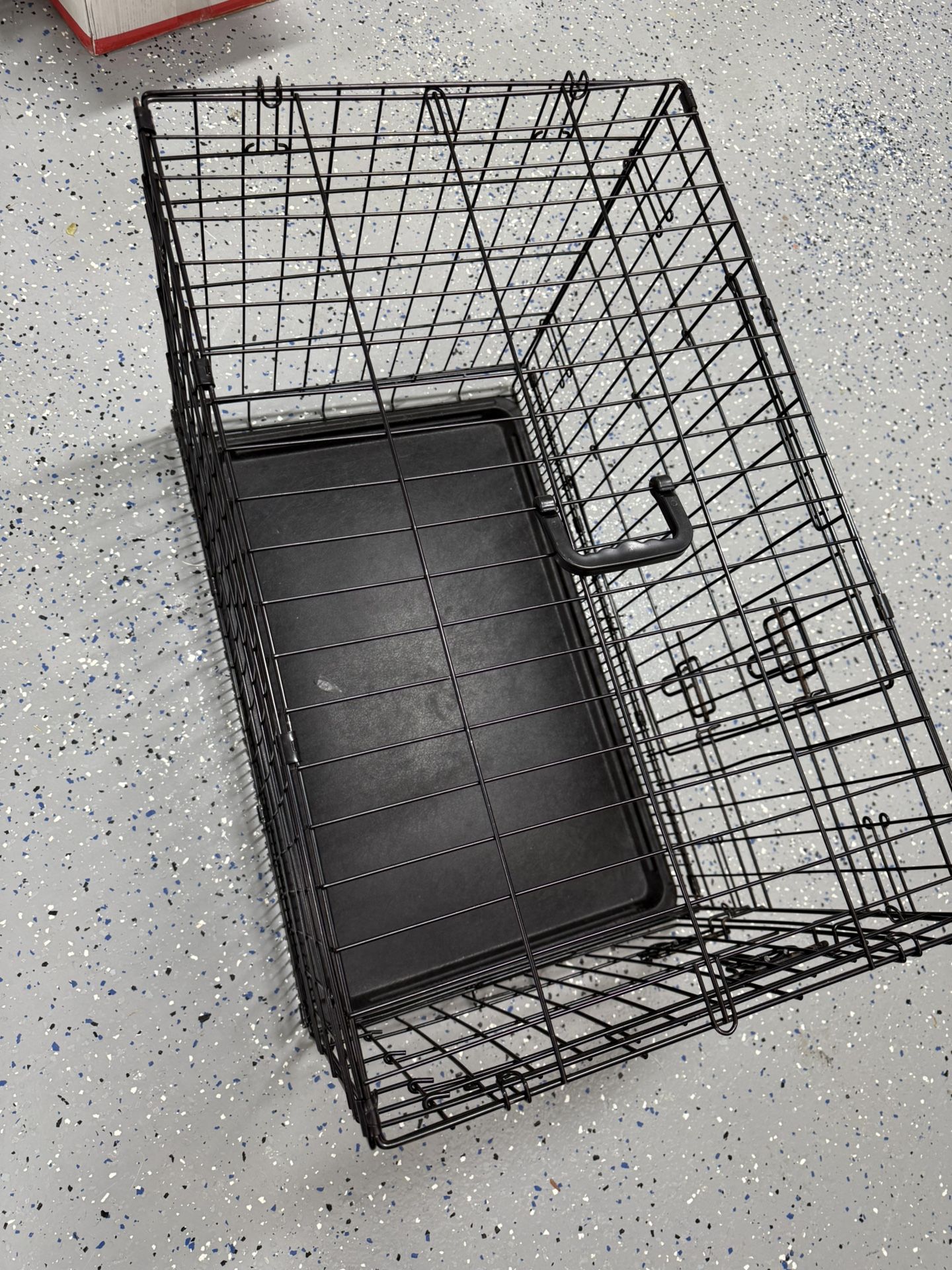 Double Door Folding Wire Dog Crate with Divider Panel 30”