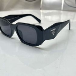 Prada Unisex Sunglasses 49 mm Black / Dark Grey Lens
