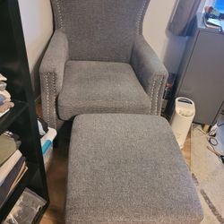 Chair And Ottoman Gently Used